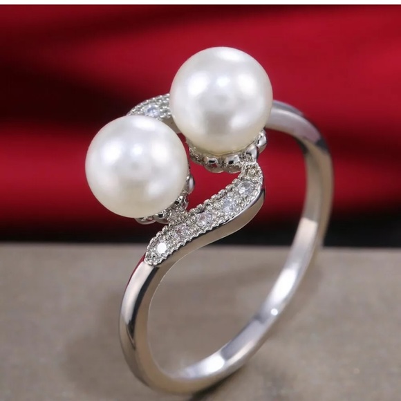 Jewelry - White Pearl 925 Silver Rings Jewelry Wedding Party